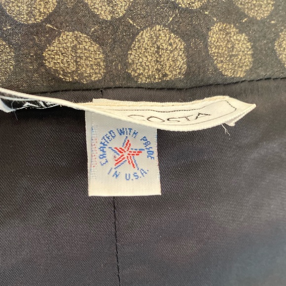 Vintage Victor Costa Gold and Black 2-Piece Jacket and Skirt Set | Size 14 - Picture 12 of 13